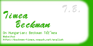 timea beckman business card